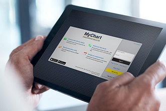 MyChart patient portal on a tablet