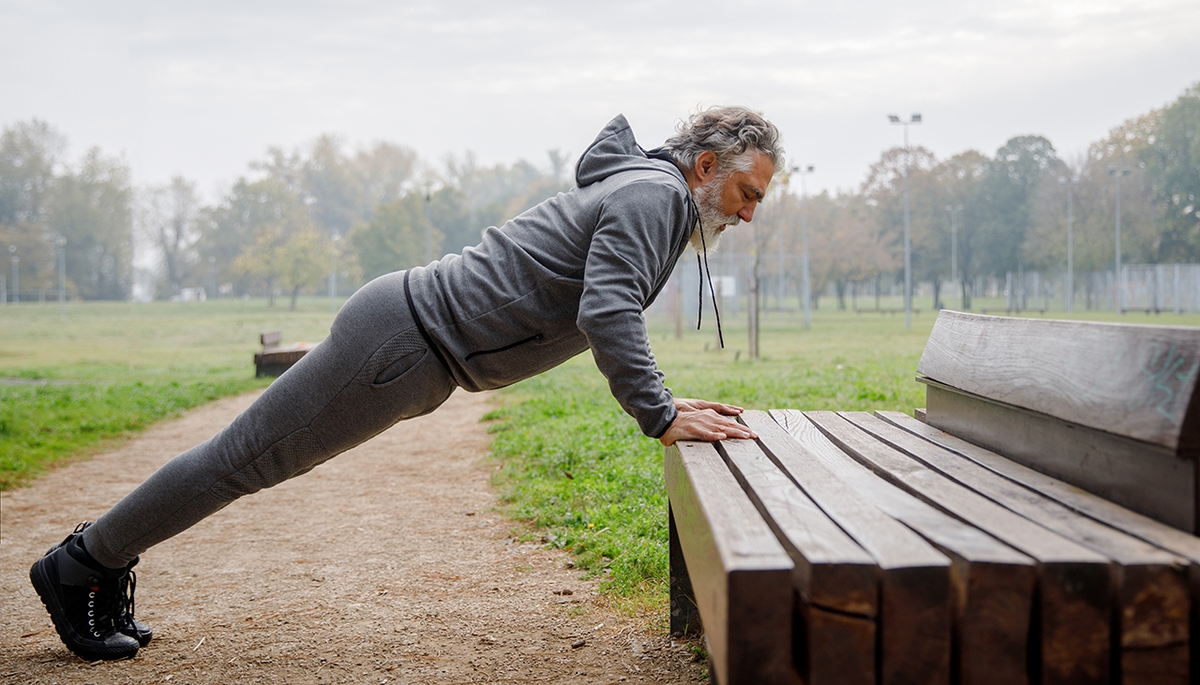 Man doing push-ups