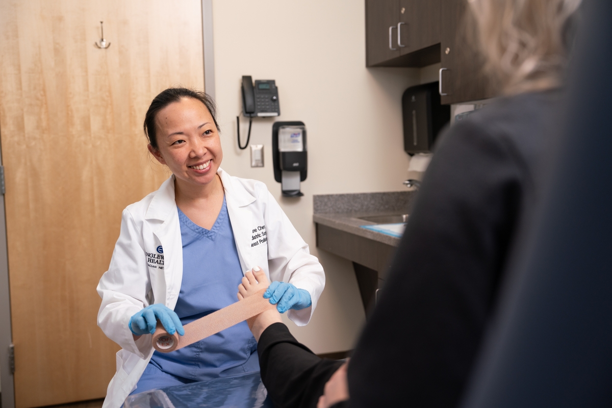 Doctor with patient