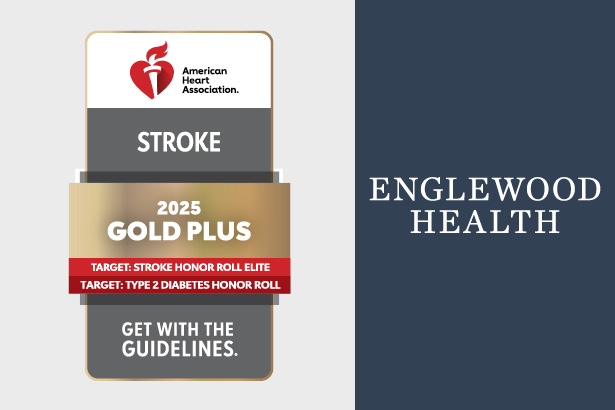AHA Get With The Guidelines 2025 Gold Plus Stroke award badge